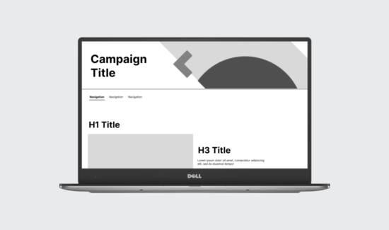 laptop with website wireframe